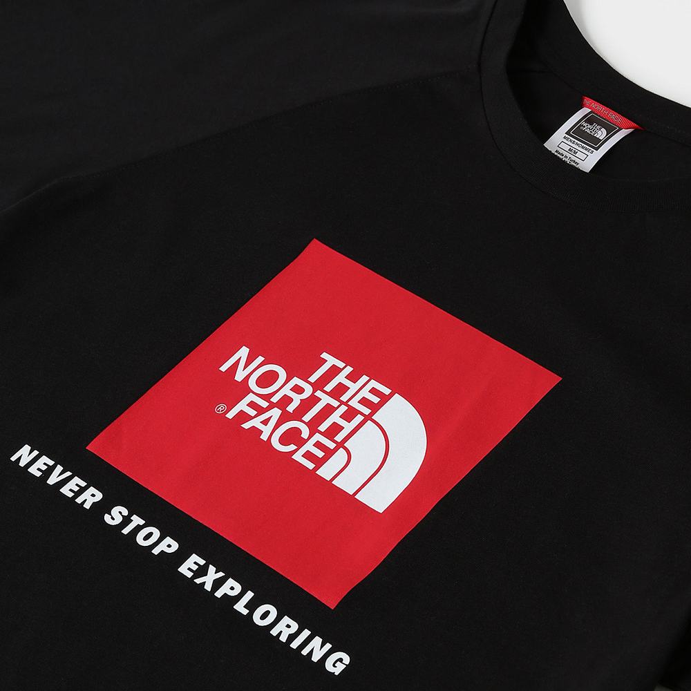 Tricko The North Face Raglan Redbox Panske Čierne | ZND-893457