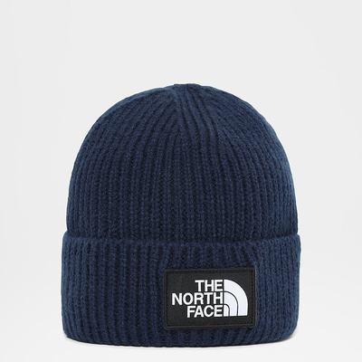 Ciapky The North Face TNF Logo Box Cuffed Beanie Panske Námornícka Modrá | ZRQ-410853