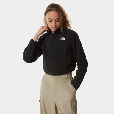 Mikiny The North Face Cropped Denali Fleece Damske Čierne | FWL-702184